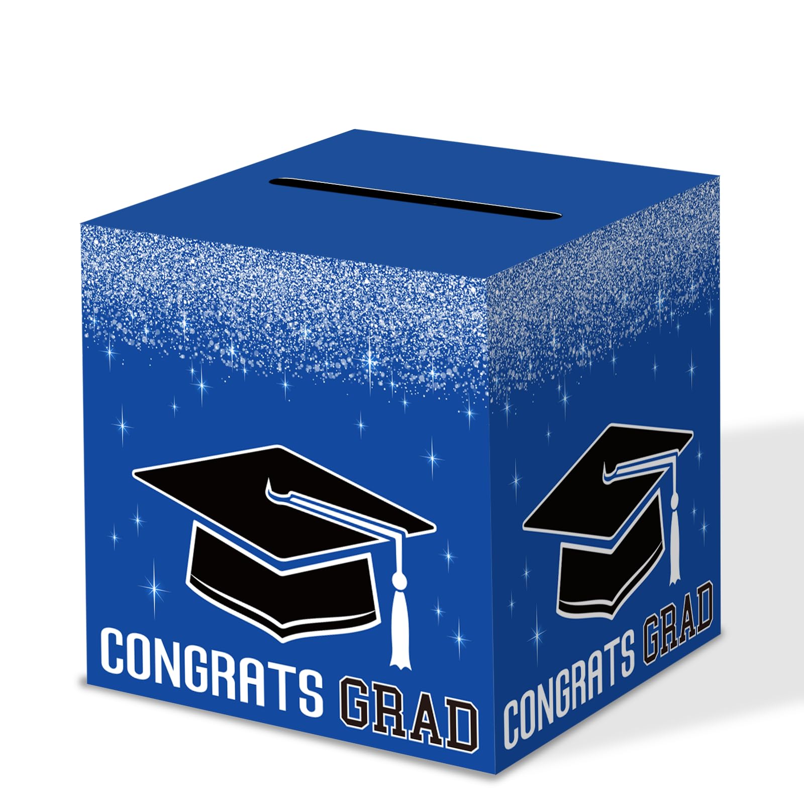 Graduation Congrats Card Box, 2026 Graduation Party Decorations, Graduation Party Decorations Graduation Money Card Boxes Holder Graduation Gift Party Favors Decor Party Supplies (Blue)