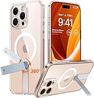 Vista 9 de TORRAS Funda magnética con soporte de 360° para iPhone 16, protección completa de la cámara, compatible con MagSafe, protección contra caídas