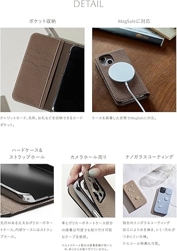 Miniatura 4 de BONAVENTURA Diary BODT12MN-PK - Funda para smartphone (compatible con iPhone 12 Mini, rosa Sakura)