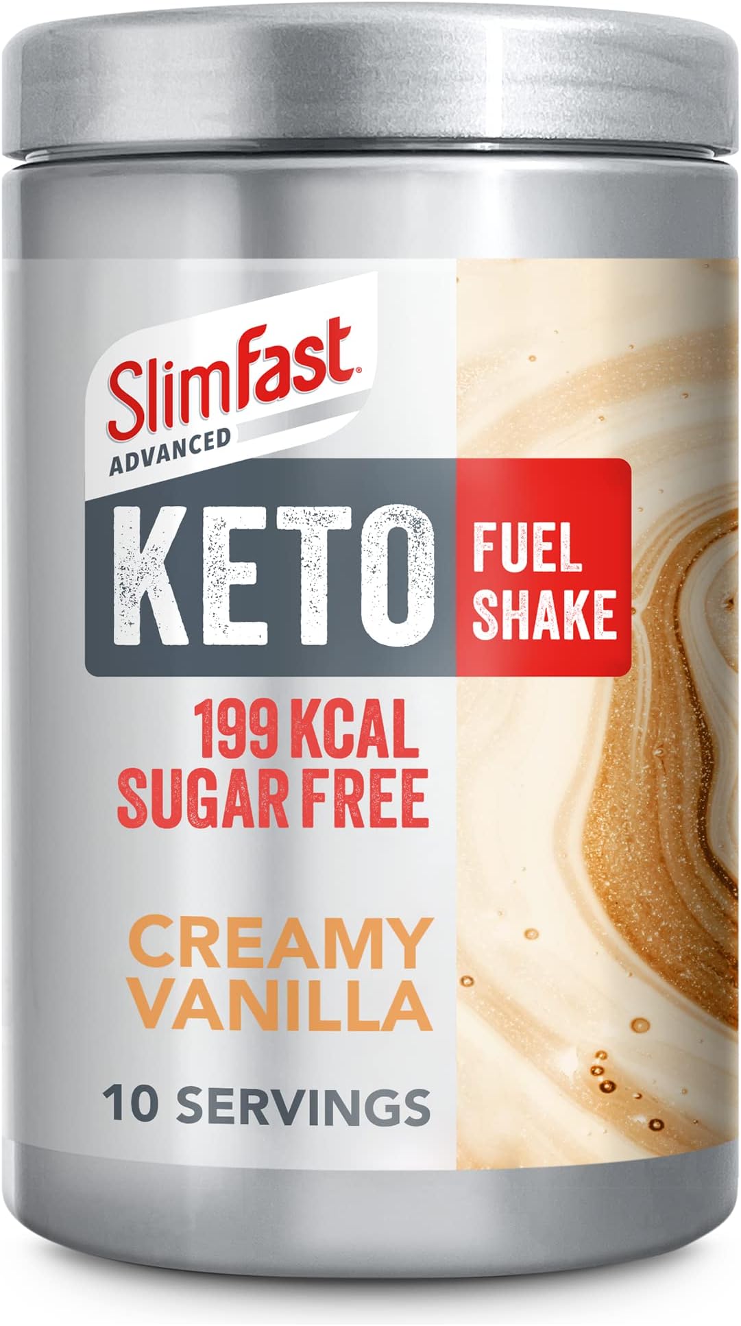 Advanced Keto Fuel Shake for Keto Lifestyle, Creamy Vanilla Flavour, 10 Servings, 320g