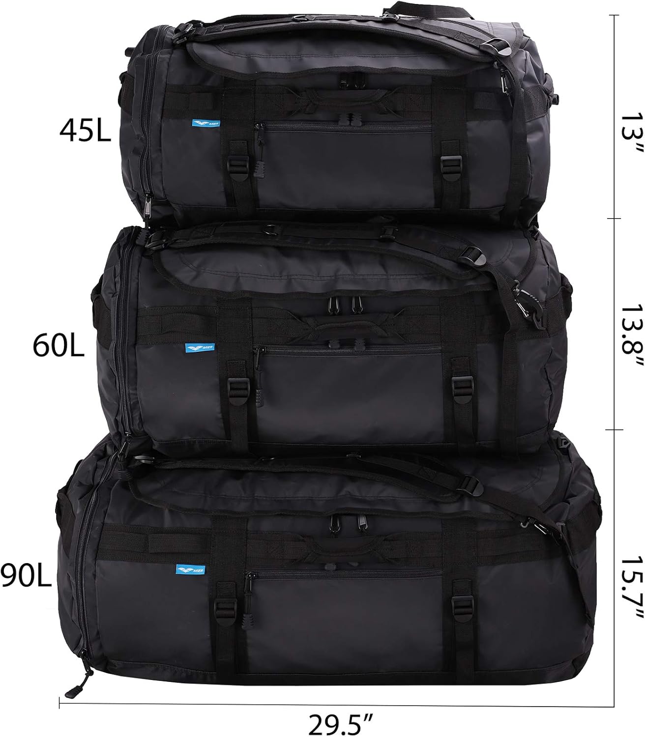 MIER Large Duffel Backpack Sports Gym Bag with Shoe Compartment, Heavy Duty and Water Resistant : Clothing, Shoes & Jewelry