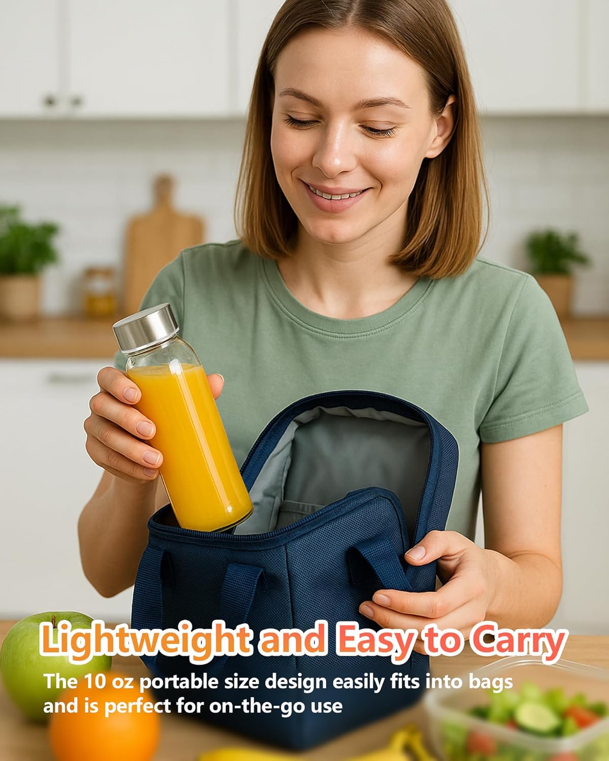 Zukro Glass Water Bottles with Lids 10.5 oz, 12 Pack Clear Reusable Glass Small Juice Bottles With Stainless Steel Cap for Juicing, Milk, Ginger Shot, BPA-Free Leak Proof 300ml Drinking Container Jar - Image 4