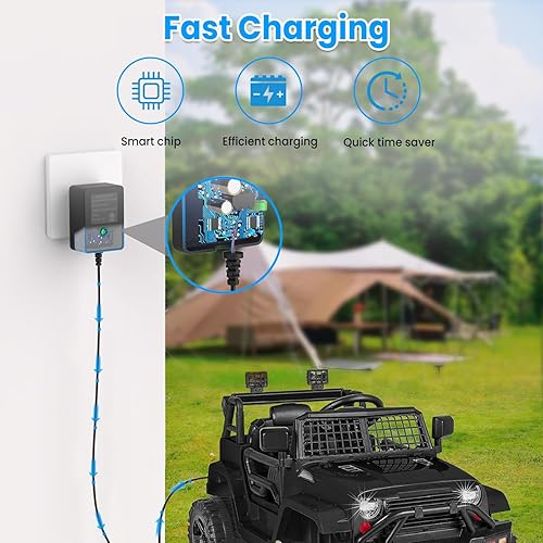 Miniatura 4 de Cargador de batería de 6 V compatible con Flybar Kidzone Bumper Car Best Choice Products Accesorios alimentados por SUV, adaptador universal de