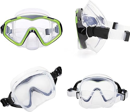Miniatura 3 de Máscara de buceo profesional, lente ultra transparente con visión amplia, máscara de esnórquel de vidrio templado, máscara antifugas, máscara de