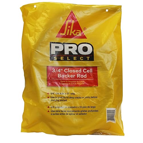 SIKA Closed Cell Foam Backer Rod, Gray, 3/4" Diameter x 20' Long, Water-Resistant Joint Filler for Sealant Application, Flexible and Durable for