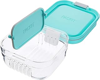 PackIt Mod Snack Bento Food Storage Container, Mint Green