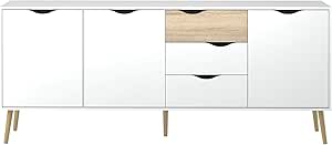 Tvilum Diana Sideboard, White/Oak Structure