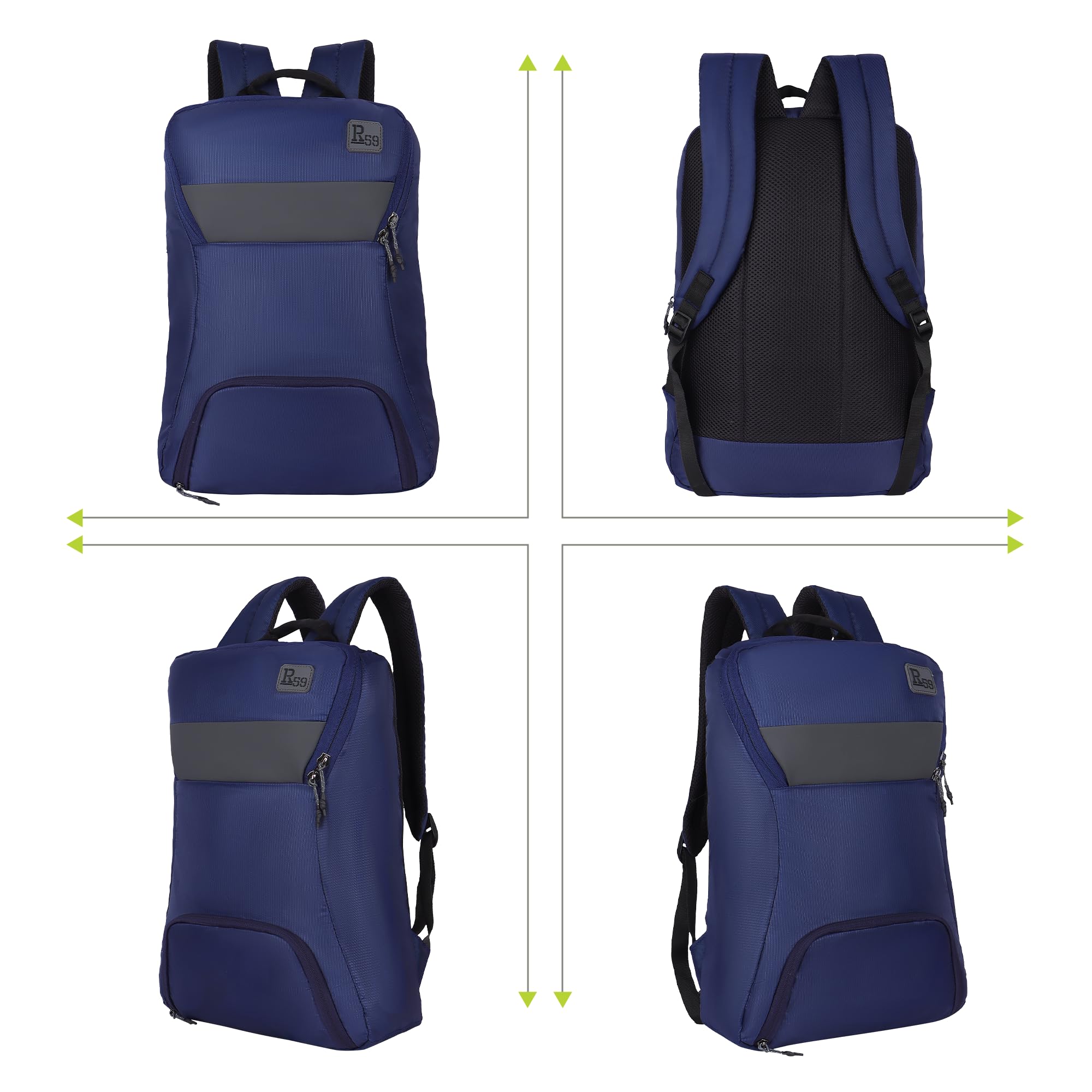 R59 Byte by Harissons 18L Laptop Backpack for Men & Women | Fits upto 15 Inch Laptop | Spacious Compartment with Shoe Compartment | Ideal for Office, College & Travel (Navy) 2