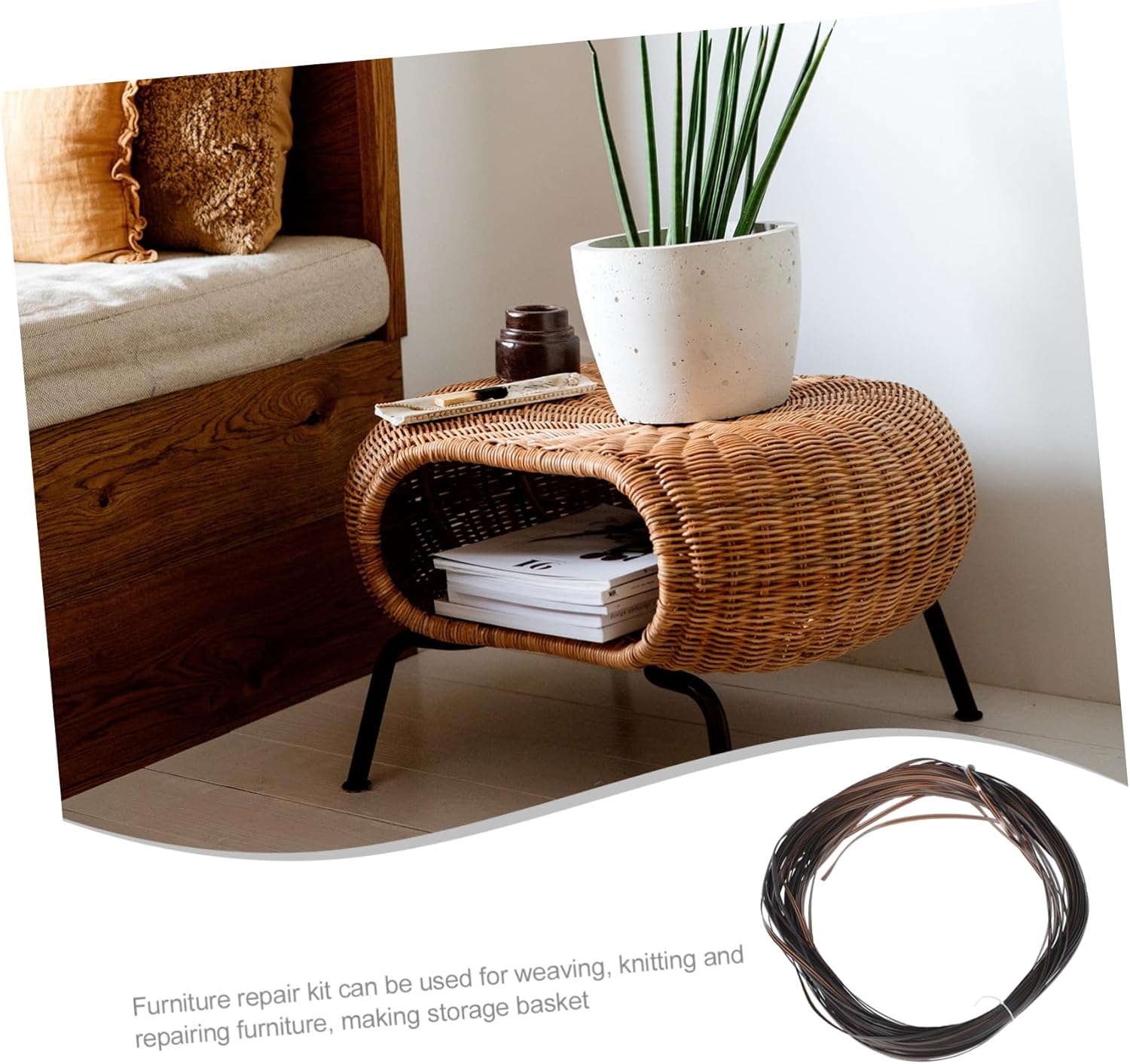 Tofficu Furniture Repair Kit Rattan Replacement Strips Patio Chair Sling Repair