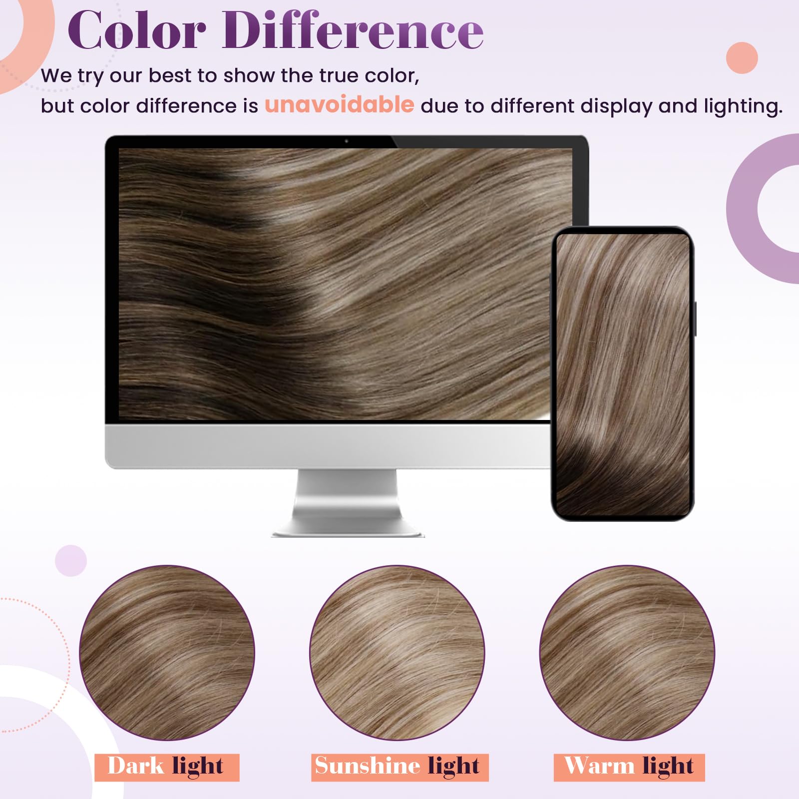 LaaVoo Clip in Hair Extensions Real Human Hair Black Hair Extensions Clip in 24 Inch 140g 7pcs Full Head Straight Balayage Light Brown & Blonde Remy Hair Double Weft #1b/8/22 - Image 4