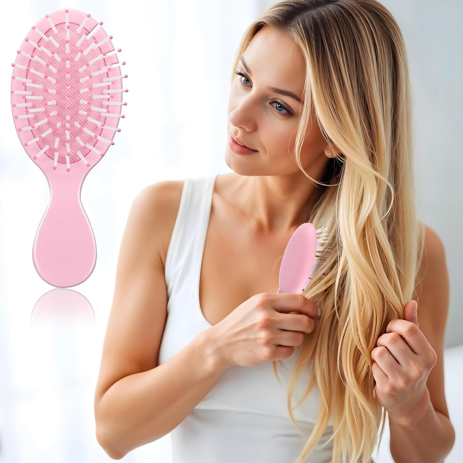 30 Pieces Mini Hair Brush Set, Soft Bristles Detangling Brush for Wet & Dry Hair, Travel Detangler for Most Hair Types, Multicolor
