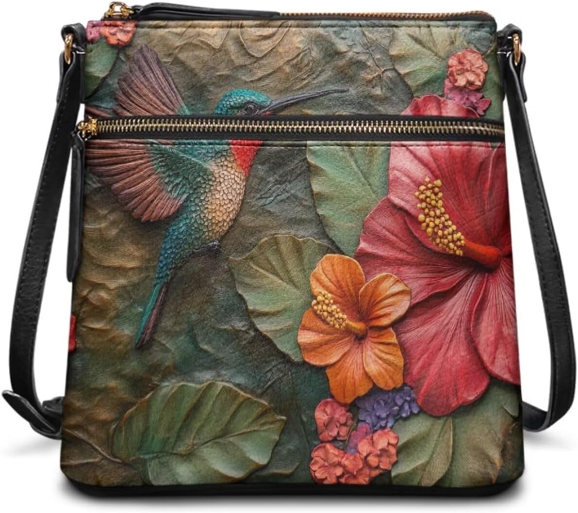 Crossbody Bag for Women, Casual Leather Shoulder Purse Crossbody,Zipper Pockets Hobo Handbag for Travel