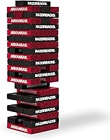 Vista 21 de Wild Sports NCAA Pro Football Tabletop Stackers Block Game for College Football Fan, Dorm Game, Tailgate