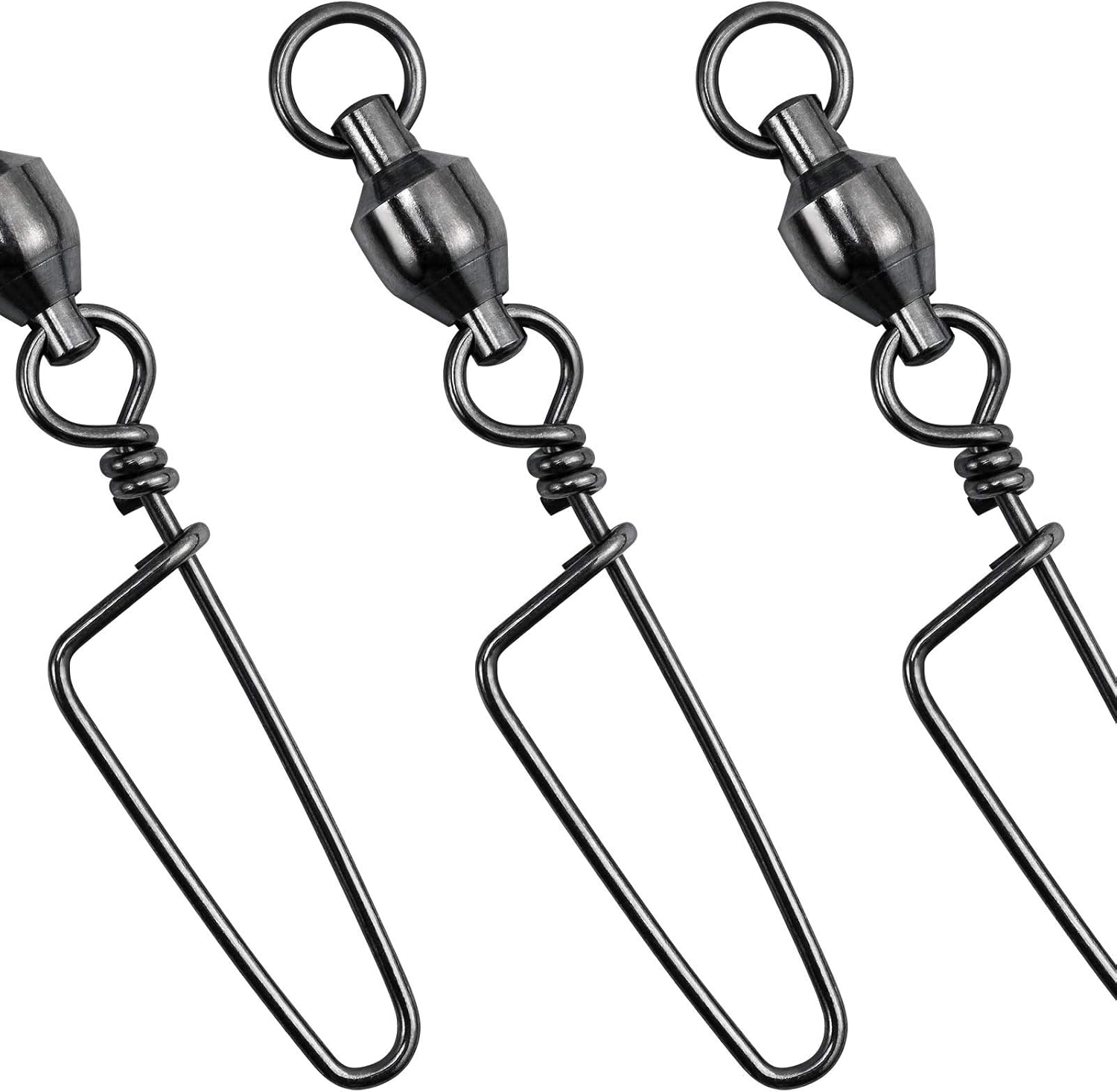Dr.Fish 20 Pack Fishing Ball Bearing Swivel with Coastlock Snap, High Strength Copper and Stainless Steel, Black Nickel Coated, Corrosion Resistant, 26Lb to 500Lb, Saltwater Terminal Tackle : Sports & Outdoors