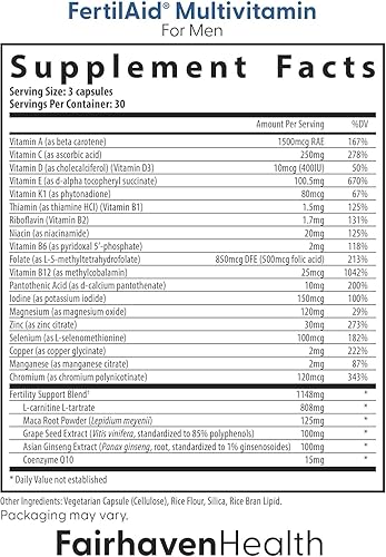 Miniatura 2 de Fairhaven Health FertilAid para hombres y Countboost Combo | Suplemento de fertilidad masculina prenatal | Apoyo de recuento y motilidad