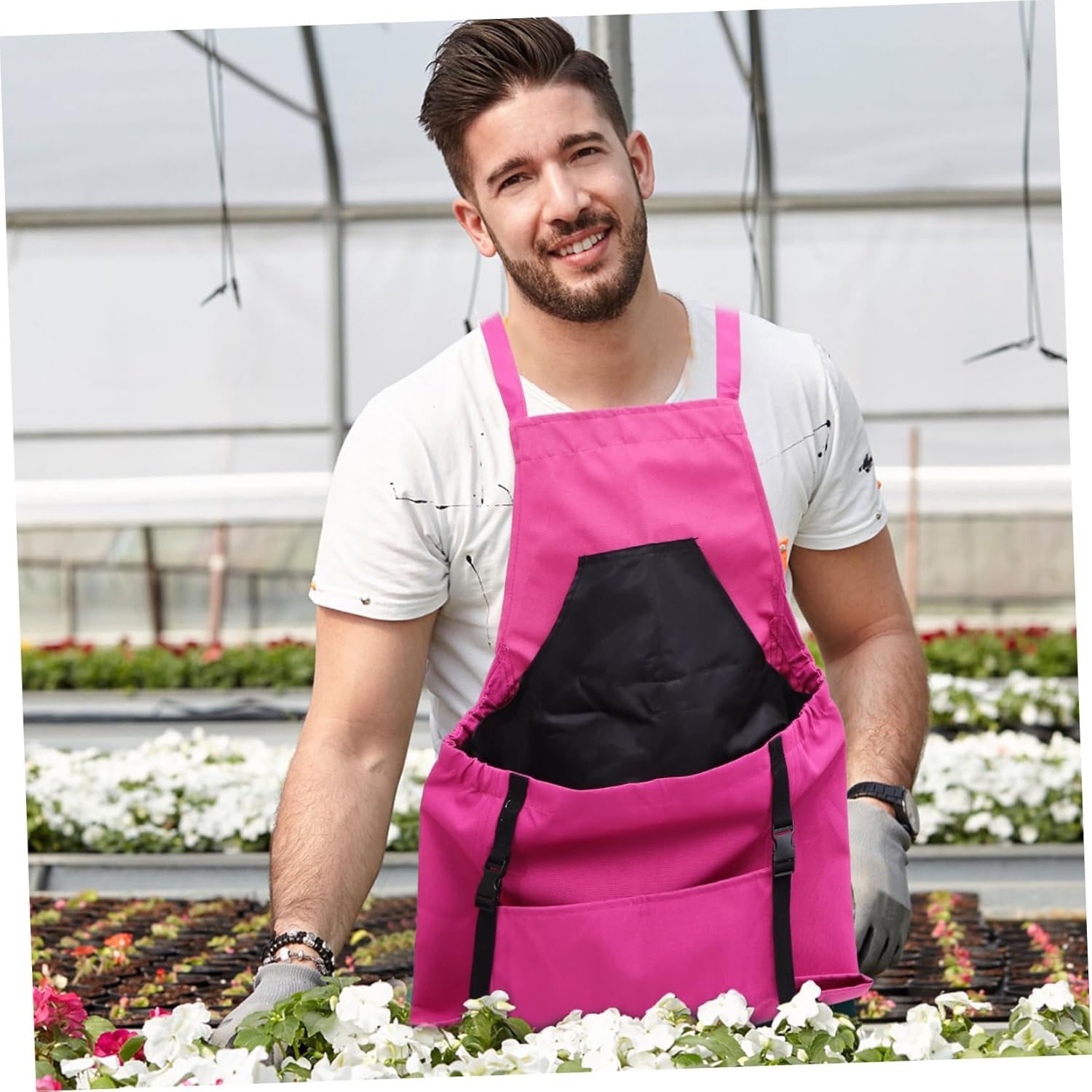 Happyyami Garden Supply Fruits Picking Bag Apron Kitchen Cart Oxford Cloth Garden Accessories Violet