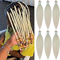 Vista 165 de Cabello trenzado para niños preestirado de 16 pulgadas, color negro, Yaki ez, trenzado para niños, trenzas sin nudos