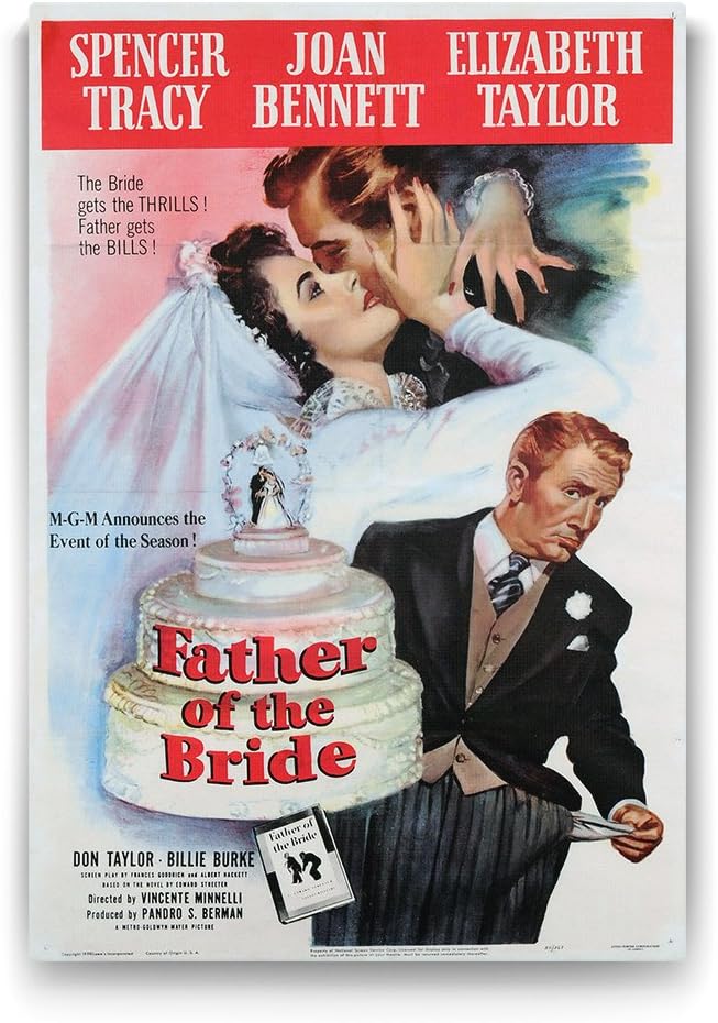 Elizabeth Taylor - Father of the bride Tablosu - 100x140cm