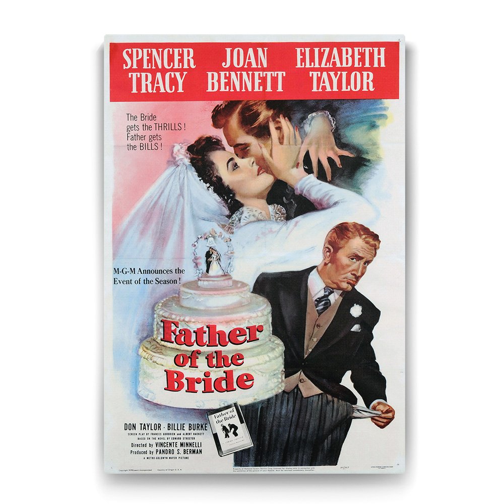 Elizabeth Taylor - Father of the bride Tablosu - 100x140cm