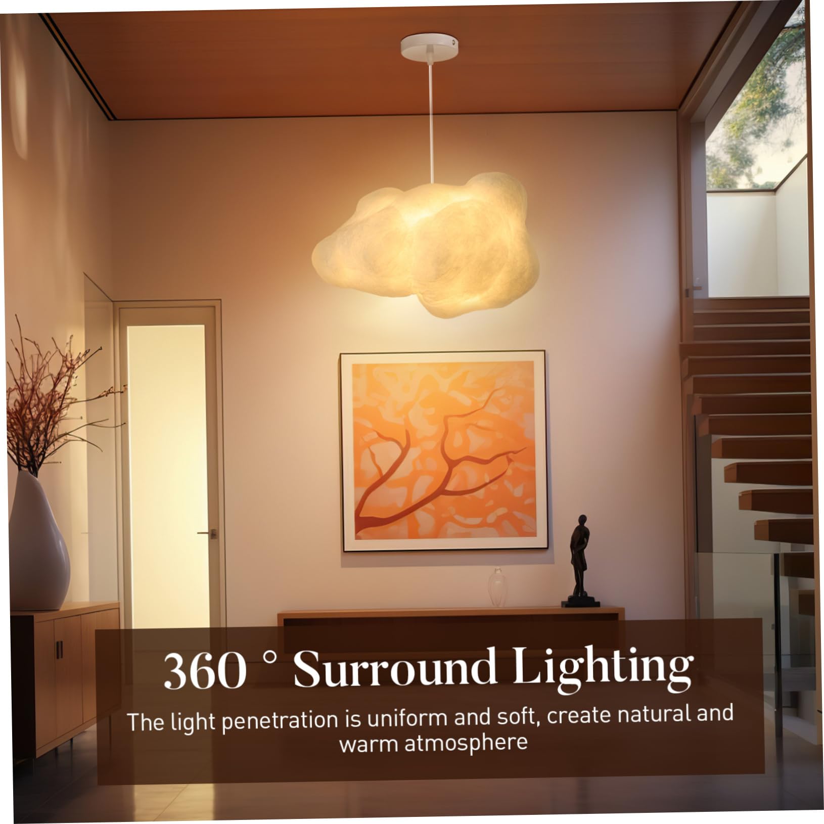 Ciieeo Lámpara Colgante Led Con Forma De Nube 13.38X7.87X7.08In Luz De Techo Decorativa Para Hogar Restaurante Bar Cafetería Diseño Creativo Sin Cable De Tierra