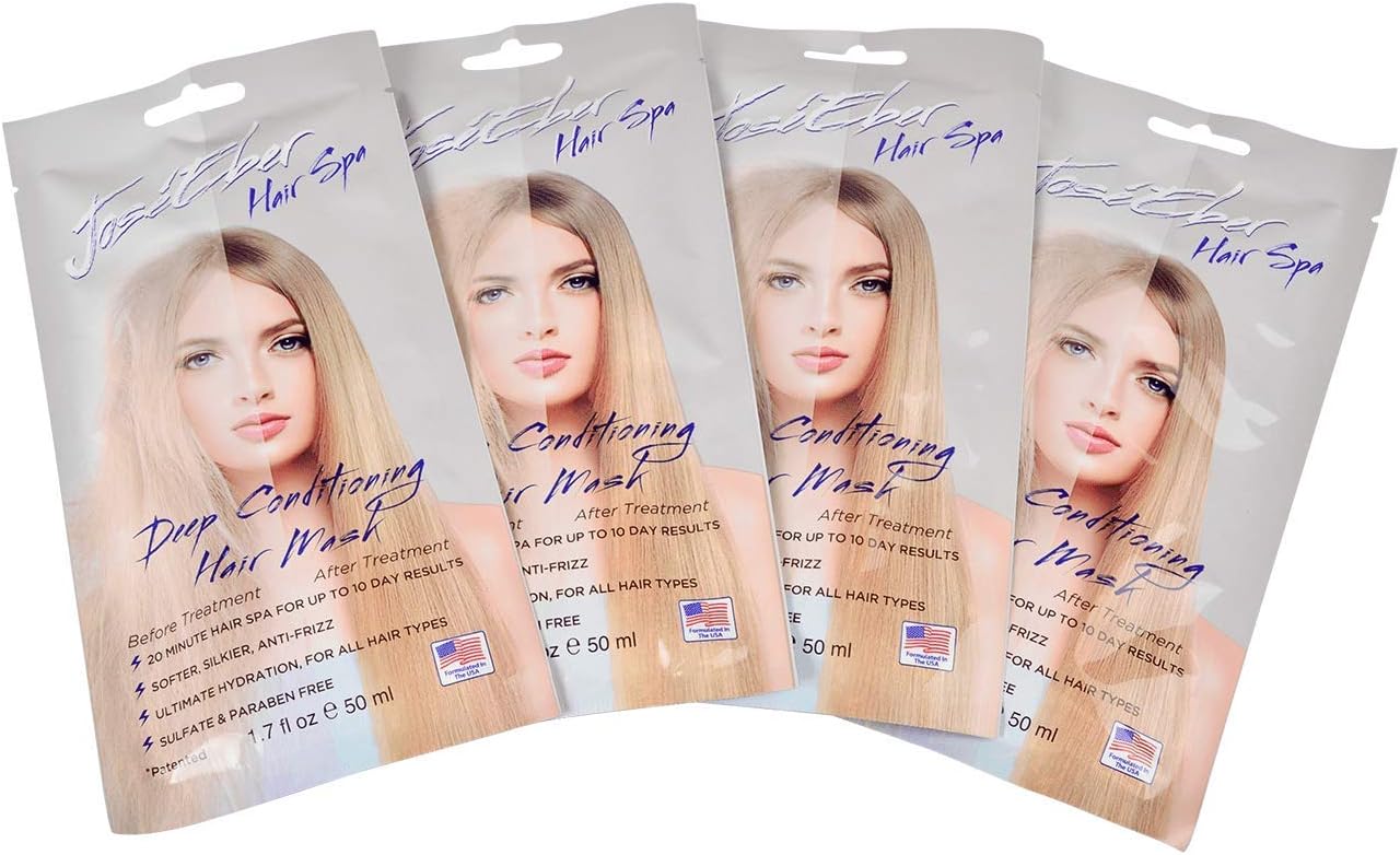 Jose Eber Hair Spa Deep Conditioning Hair Mask - 20 Minute Hair Spa for Up To 10 Day Results, Softer, Silkier, Anti-Frizz, Ultimate Hydration, For All Hair Types, Sulfate & Paraben Free, 1.7fl oz