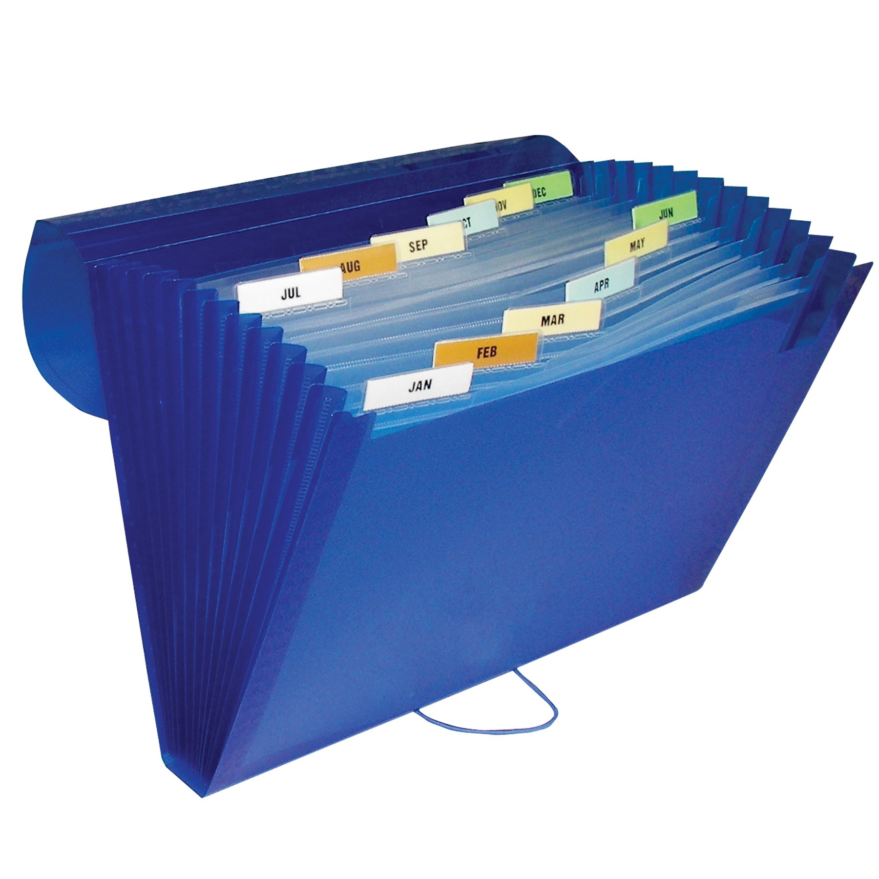 Pendaflex Fabric Poly Expanding File, 13 Pocket, Dark Blue, Each (84087DBL
