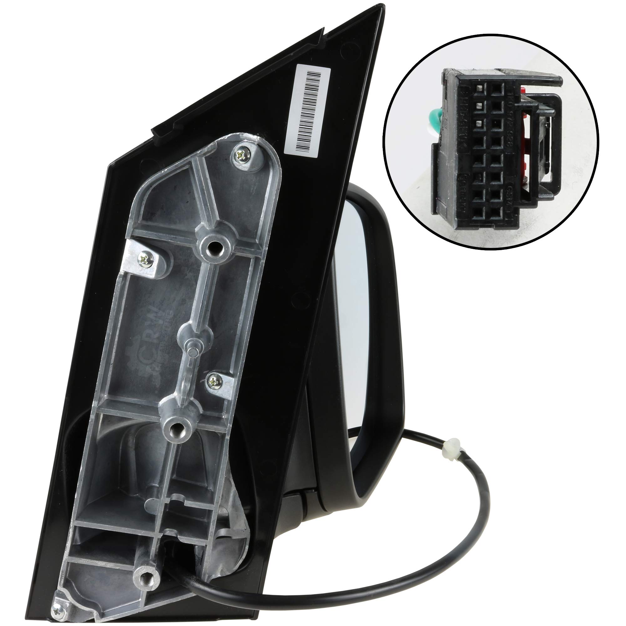 Espejo retrovisor derecho para Caddy III año de fabricación 04 – 15, eléctrico, calefactable, convexo.