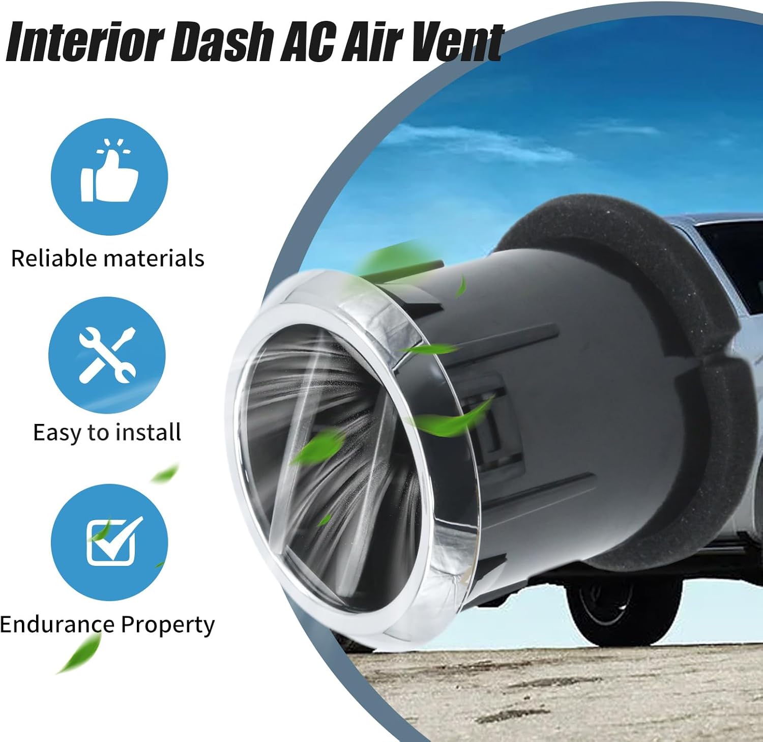 4 Pcs Dashboard Air Conditioning AC Heater Vent, 8H6Z19893AA Replacement for Lincoln 2006 Replacement for Ford 2006-2009Replacement for 2006-2009, Replaces 8H6Z-19893-AA 8H6Z19893AA