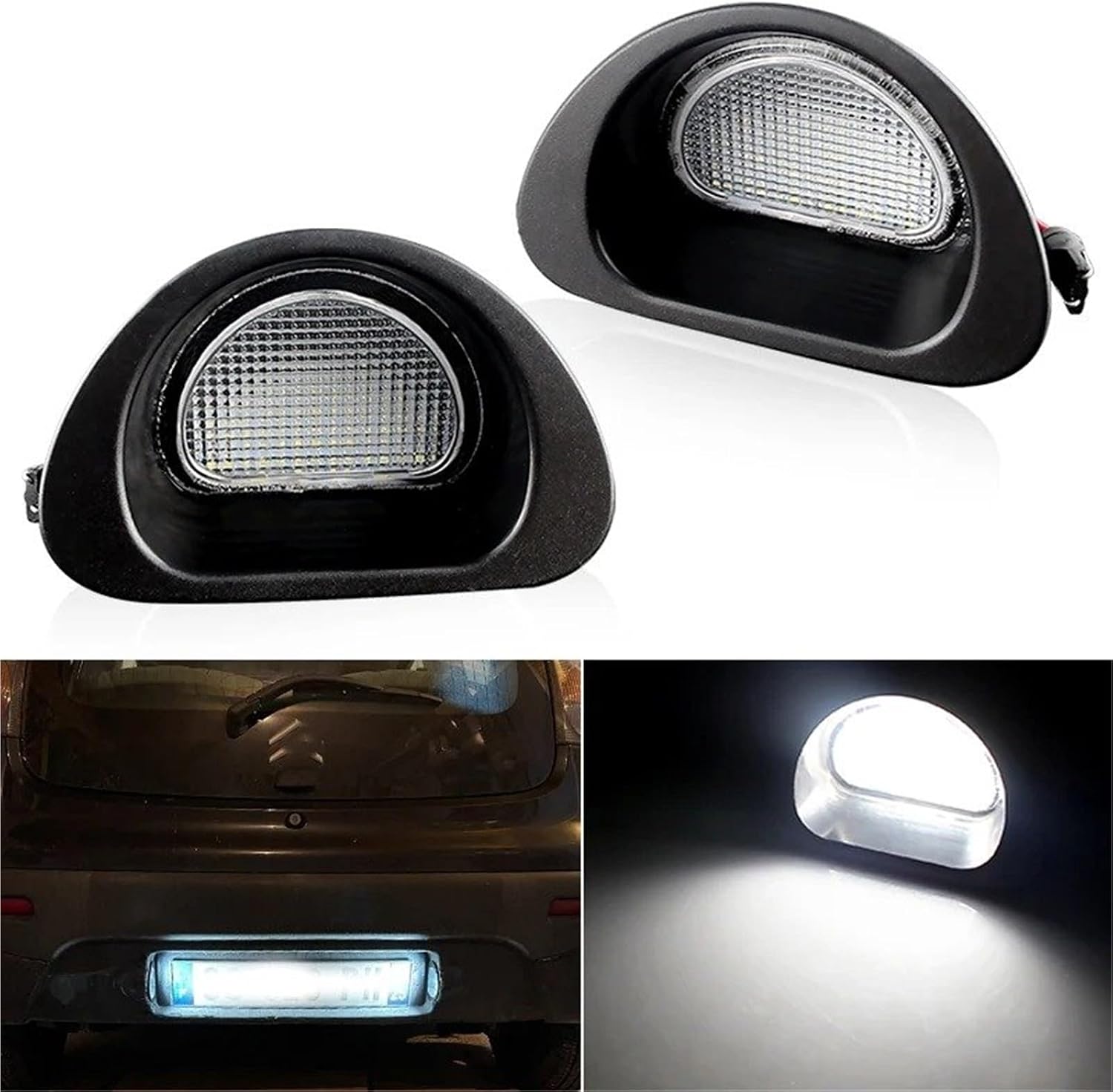For CITROEN C1 2005 2006 2007 2008 2009 2010-2013 For Peugeot 107 2005 2006 2007 2008-2014 White LED Car License Plate Light 6340E2