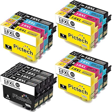 Cartuchos de tinta compatibles para Epson Expression Home XP-312 XP-315 XP-322  XP-325 XP-412 XP-415 XP-422 XP-425 impresoras – reemplazar Epson 18 X L  Multipack, color 3 Sets, 4 negro : Amazon.es: Informática