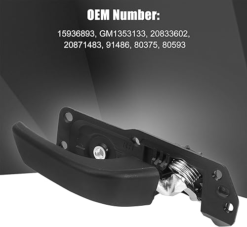 Miniatura 4 de X AUTOHAUX Manija de puerta interior del coche delantera derecha para Chevy Silverado 1500 2500 3500 para GMC Sierra 1500 2500 3500 2007-2013