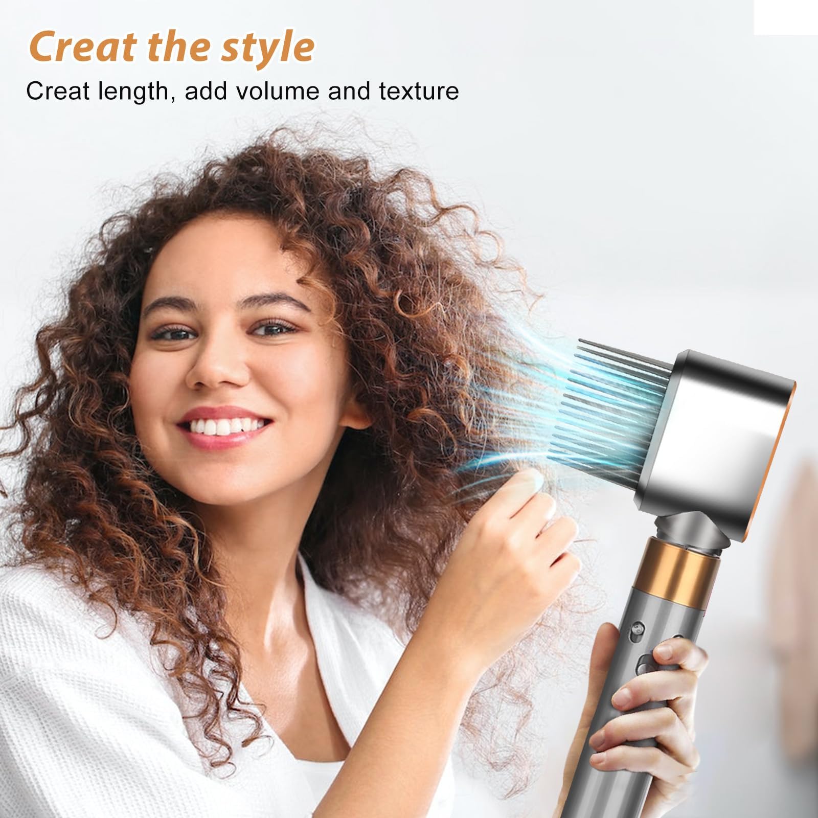 Boquilla de aire con accesorio de peine de dientes anchos para Dyson Airwrap Styler HS01 HS05, cepillo secador de prepeinado para cabello rizado y rizado, número de pieza 971894-04
