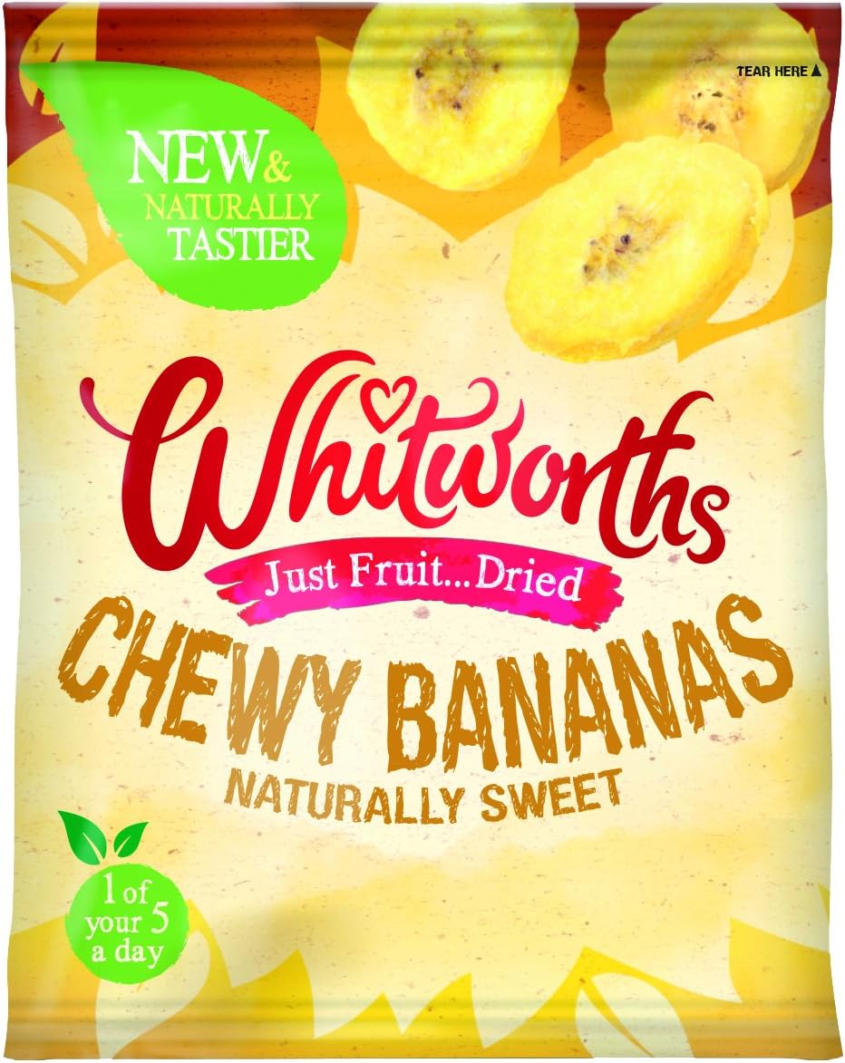Whitworths Just Fruit Dried Chewy Bananas, 30 g Amazon.co.uk Grocery