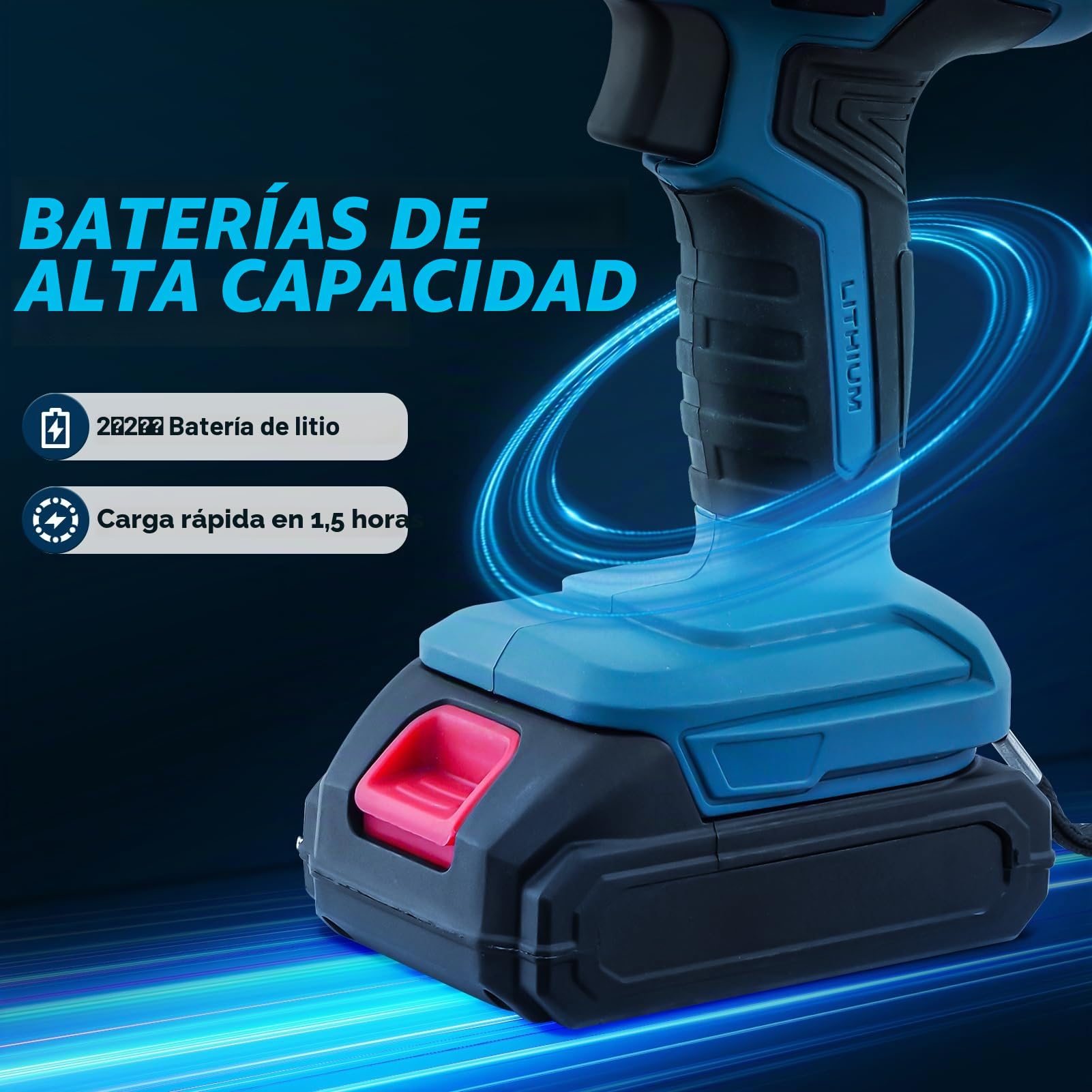 Sierra Sable 21V,Sierra Alternativa Inalámbrica con 2×2.0Ah Baterías y 8 Hojas de S𝐢erra,Velocidad Variable de 0-4000RPM,S𝐢erra Sable Inalámbrica con Luz LED,para Cortar Madera y Metal