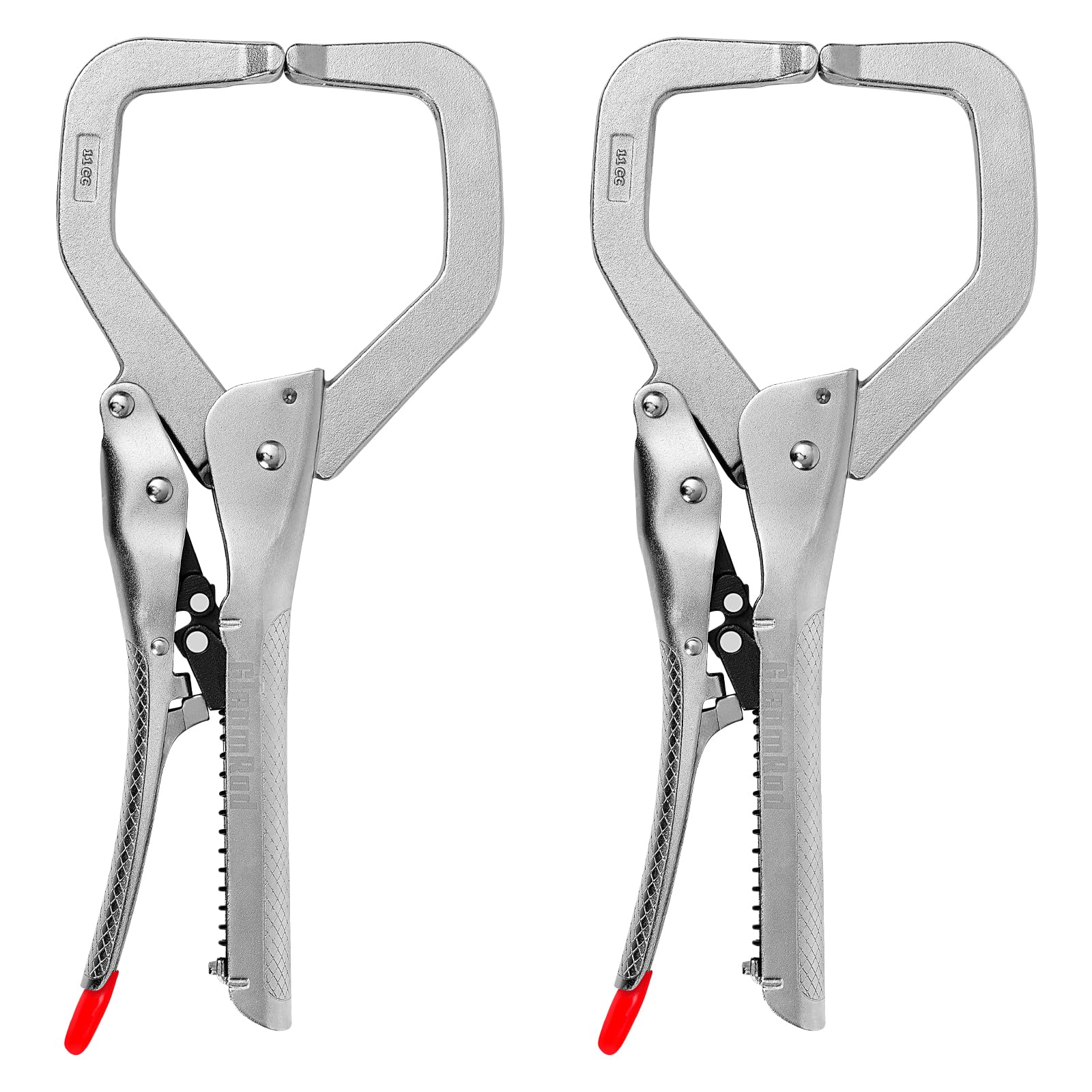 GleamRad 12" Self-Adjusting C-Clamp Locking Pliers, Welding Clamp, 2 Pack | Adjustable cl…
