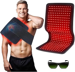 Red Light Therapy Pad for Body, 60W LED Red & Infrared Light Device Mat with 660nm & 850nm Wavelengths for ...