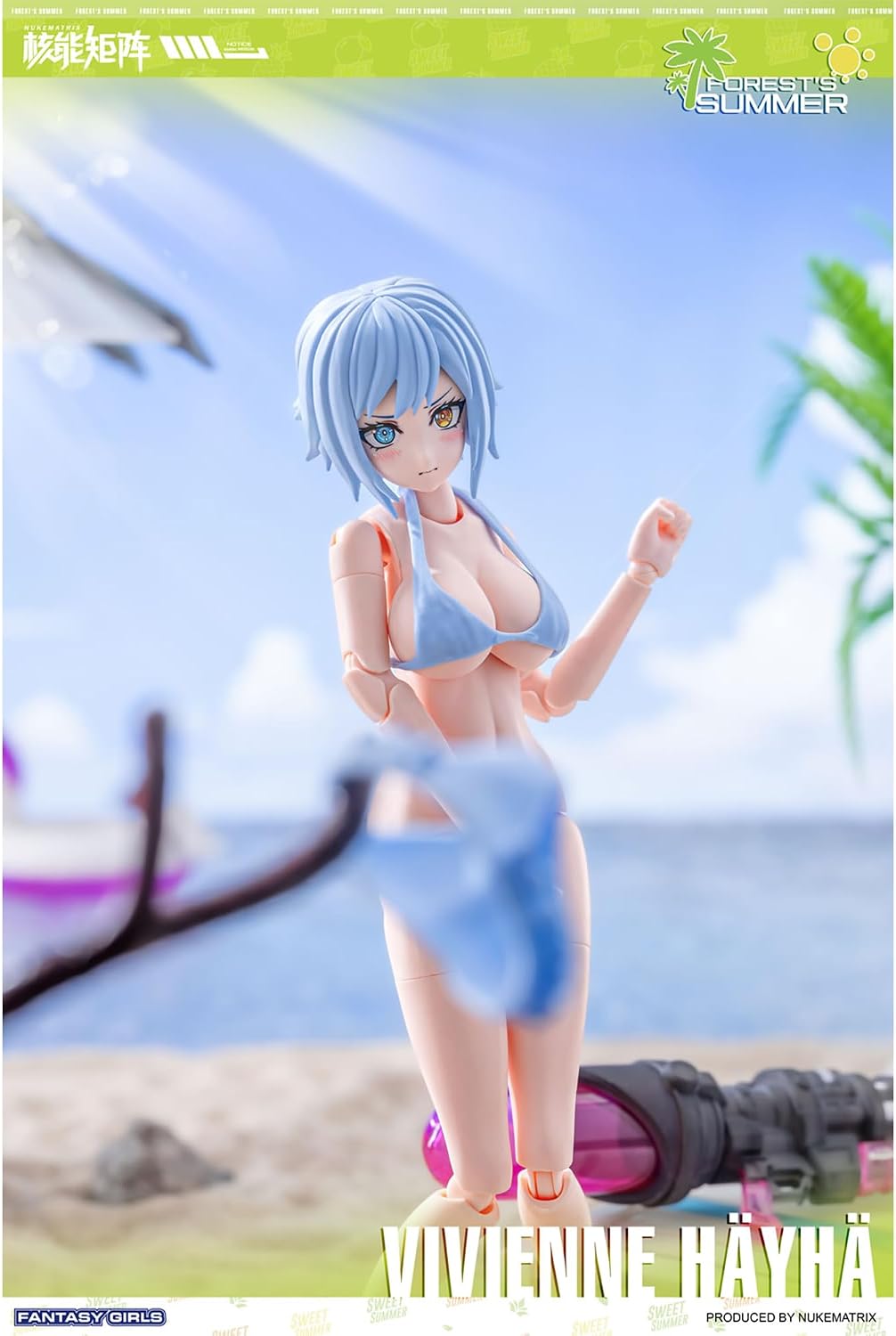 Nuke Matrix 1/12 Action Figures - Vivian's Summer Shine - 6'',Assembly Kit,Classic Character,Collectible,Age 15 and Above