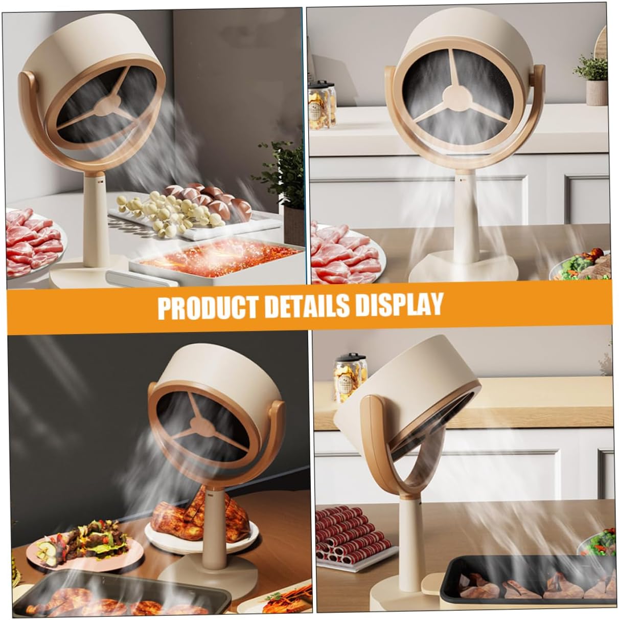 Angoily Desktop Cooker Hood Mini Portable Extractor Hood with Powerful Suction for Hot Pot Bbq Space Saving Design Quiet Operation Easy Plug Installation