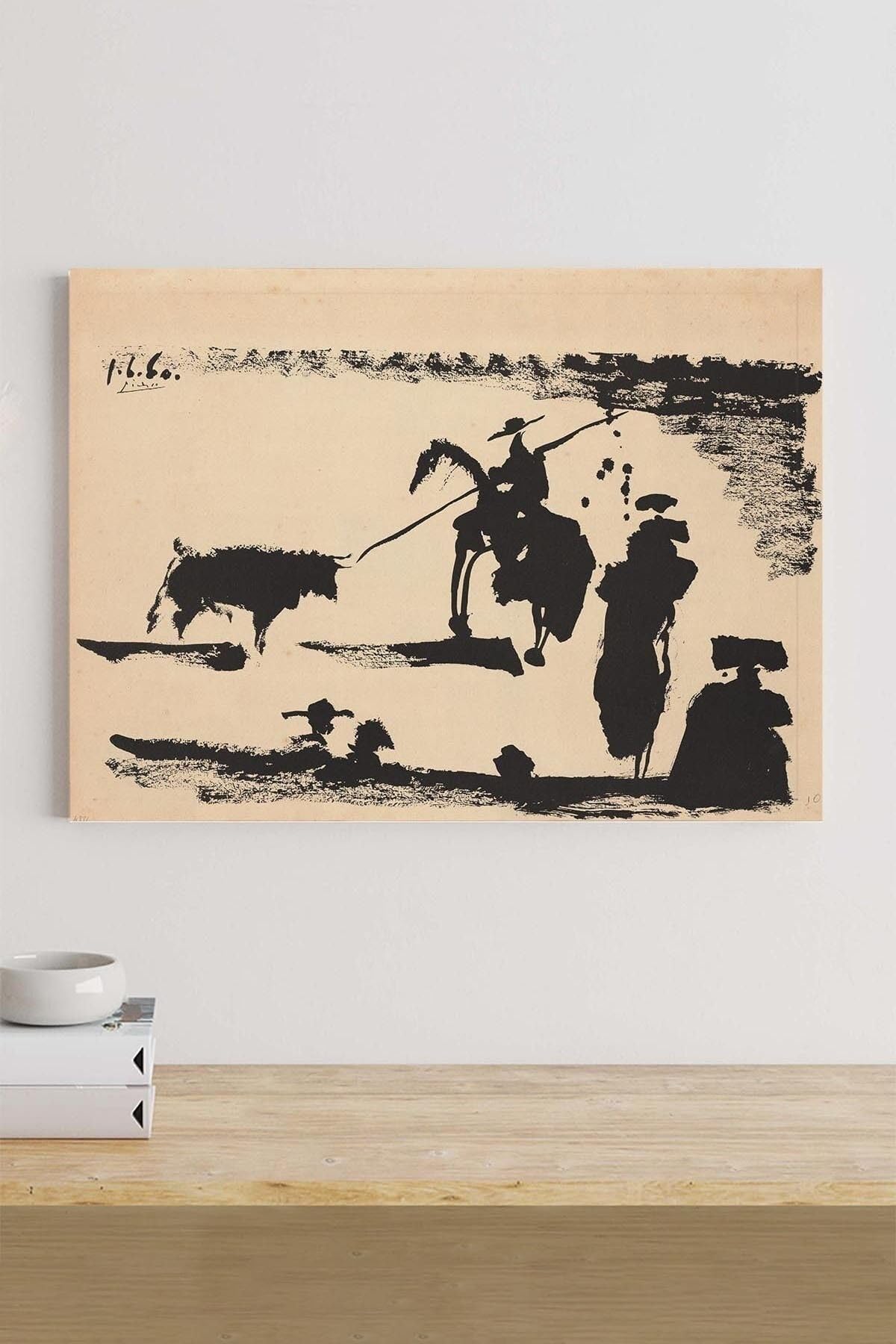 Postermanya (pster19080) Toros - Pablo Picasso Sanatsal Kanvas Tablo 21 x 30