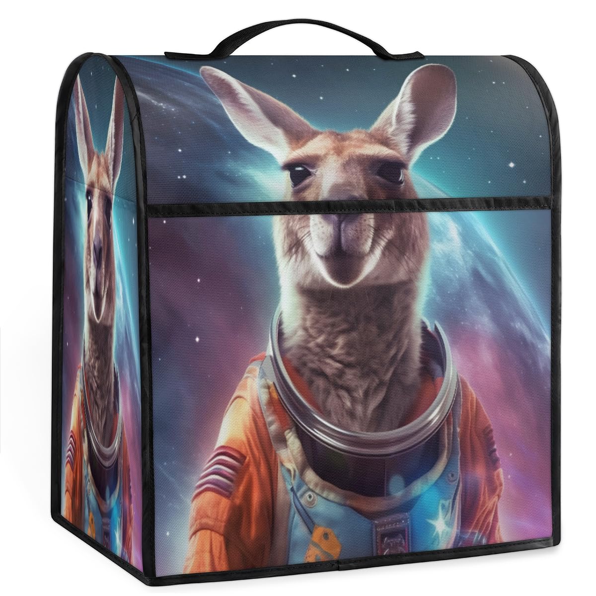 Coffee Maker Cover Kangaroo Universe Kitchen Appliance Covers Small Appliance Covers Blender Cover Juicer Cover Dust Covers for Kitchen Appliances with Top Handle and Pockets,Washable,C356