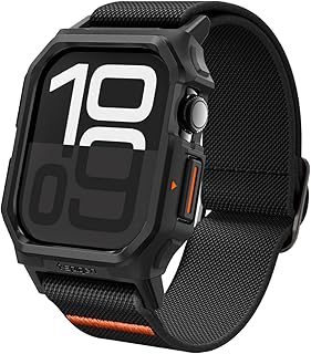 Spigen Lite Fit Pro for Apple Watch Series 11 46mm Case with Strap Band, Series 10 46mm Durable TPU Case with Lightweight ...