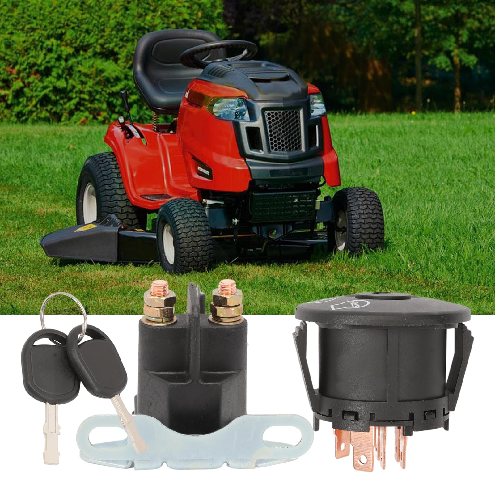 Kit de serrure d'allumage magnétique pour tracteur Husqvarna MTD H-n-da Bolens Toro Castelgarden Stiga Murray AYP Briggs Stratton Démarreur d'allumage Interrupteur de démarrage MTD Tracteur à