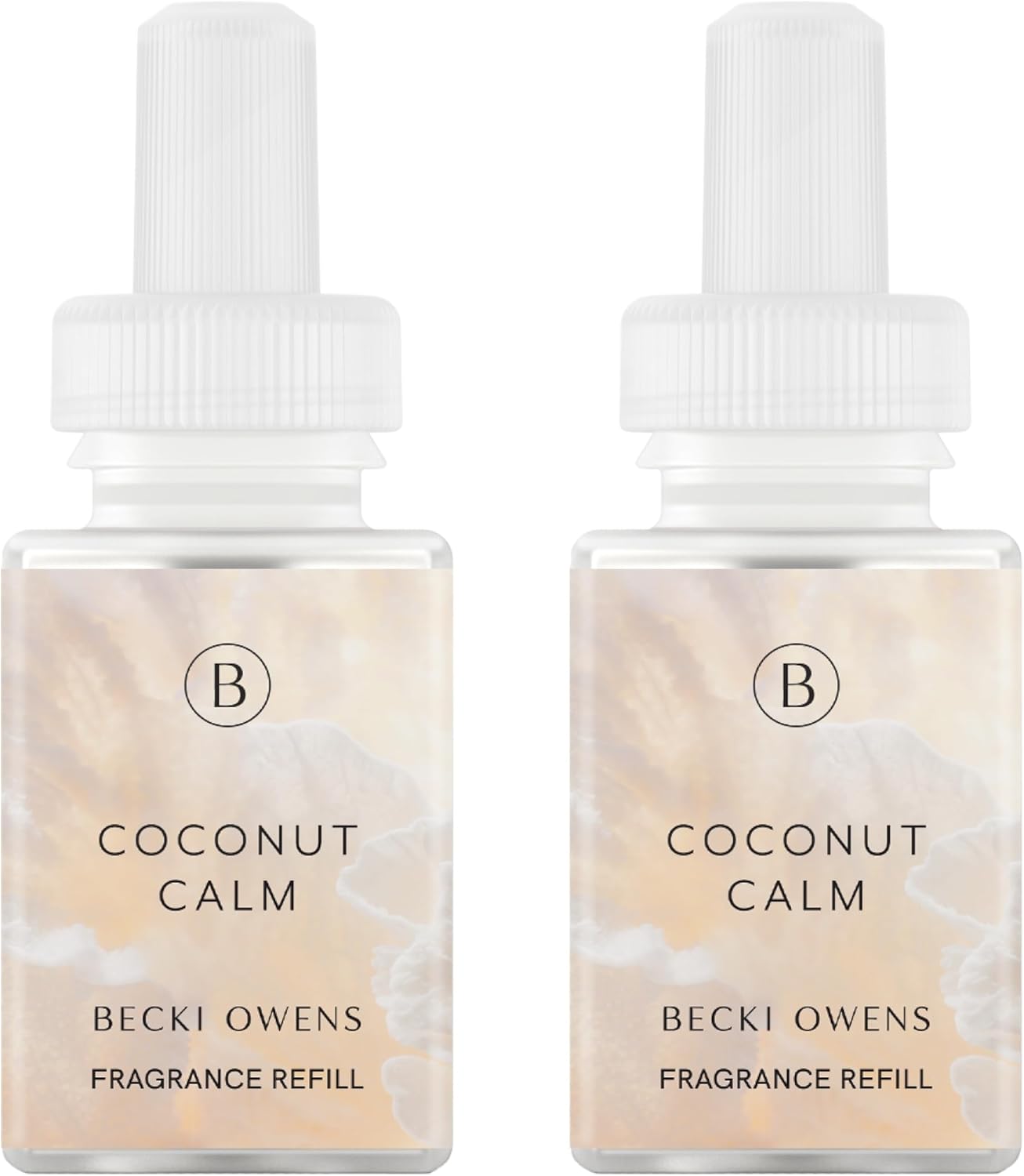 Pura & Becki Owens Home Scent Refill - Smart Home Air Diffuser - Up to 120-Hours of Luxury Fragrance per Refill - Spring & Summer Fragrance - 2 Pack, Coconut Calm