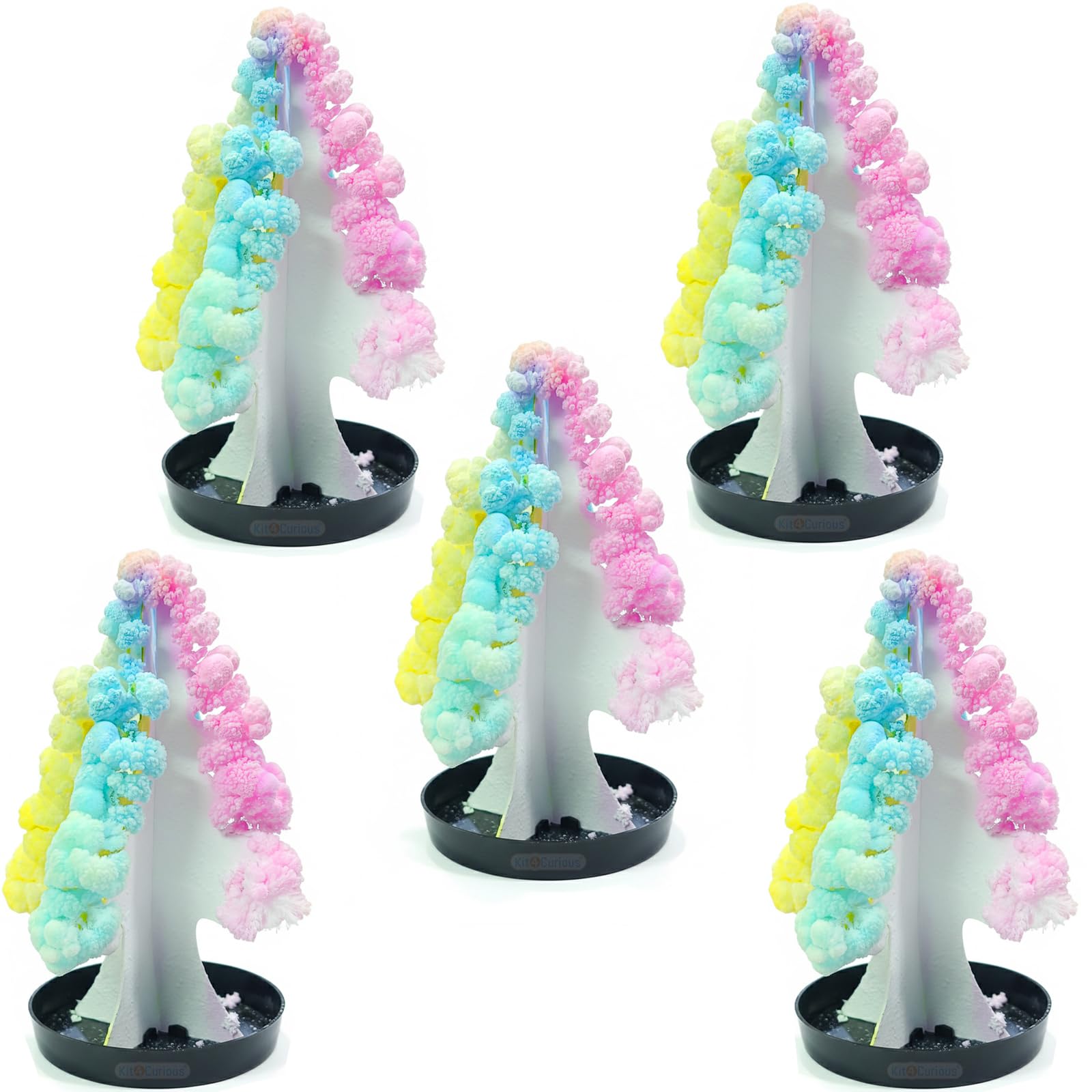 Kit4Curious® 5 pcs Magic Growing Tree Science kit – DIY Crystal Growing Tree Experiment STEM Activity for Kids – Holiday Decoration & Craft Set - Pack of 5 pcs-image-42