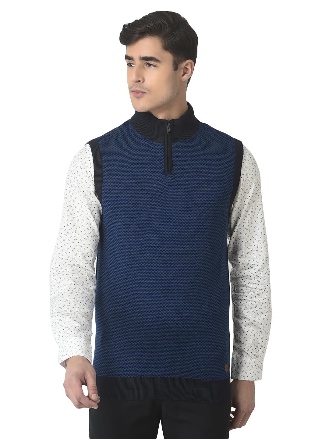 turtle Men Knitted Slim Fit Sleeveless Blue Pullover-picture-35