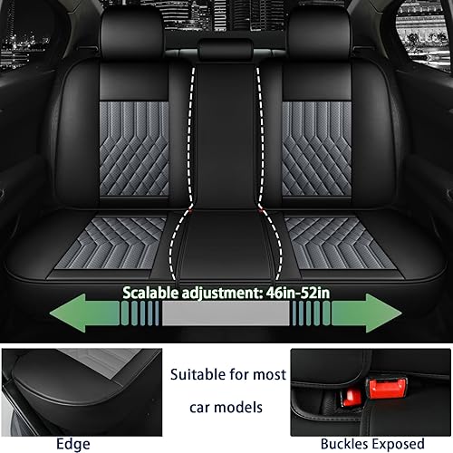 Miniatura 3 de HHXT Funda de asiento de automóvil para Volvo XC40 2019-2024, fundas de asiento suaves impermeables con compatible con bolsa de aire, accesorios