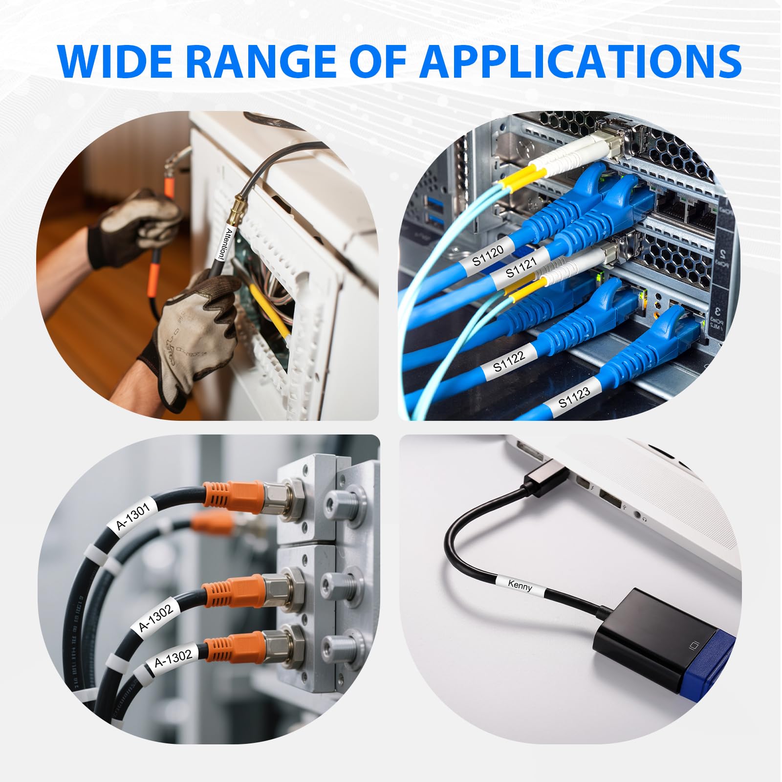 3x Etichette Termoretraibili da 17,7 mm Compatibile con HSe-241 HSe241 HS241 Hsc241 Nastro per Etichette Termoretraibili per Ptouch PT-E550WVP E300 D210VP 600VP P750W P950NW H300 Nero su Bianco