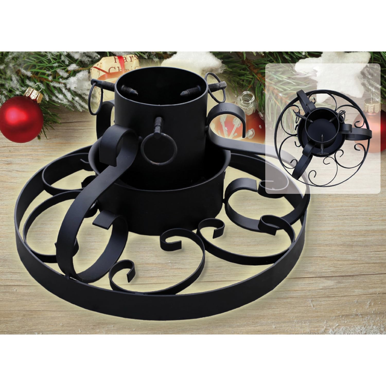 Mordx Kerstboomstandaard met rubberen wielen, opvouwbare metalen kerstboomstandaard, standaard voor kunstkerstbomen, kerstdecoraties, 60 cm, diameter 3,6 cm Mordx Kerstboomstandaard met rubberen wielen, opvouwbare metalen kerstboomstandaard, standaard voor kunstkerstbomen, kerstdecoraties, 60 cm, diameter 3,6 cm