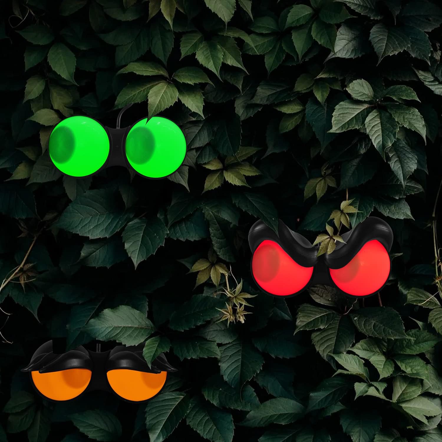 Halloween Decorations Flashing Peeping Eyes Lights 3 Pack（Red,Green,Orange） for Outdoor Halloween Decoration for Your Home, Yard Lawn, Graveyard Scenes or Halloween Party : Patio, Lawn & Garden