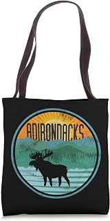 Retro Vibe Distressed Grunge Moose Adirondack Mountains Tote Bag